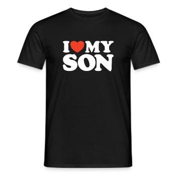 I love my son Herz Shirt - Männer T-Shirt - Schwarz - Vorne - AI Model Male 178 light (178cm)