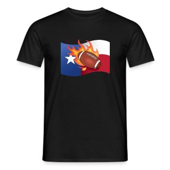 Texas Flagge Football Design für stolze Fans - Männer T-Shirt - Schwarz - Vorne - AI Model Male 178 light (178cm)