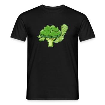Turtle Broccoli Design for - Men's T-Shirt - black - Front - AI Model Male 178 light (178cm)
