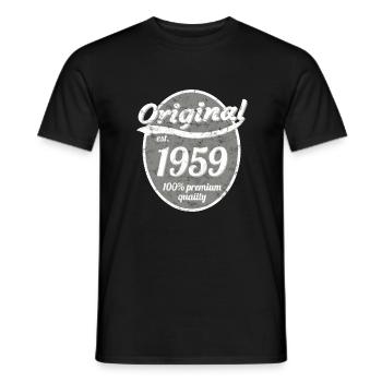 1959 - Men's T-Shirt - black - Front - AI Model Male 178 light (178cm)