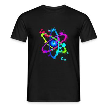 Atome perturbé - T-shirt homme - noir - Devant - AI Model Male 178 light (178cm)