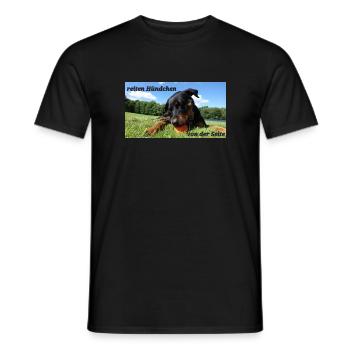 Hündchen - Männer T-Shirt - Schwarz - Vorne - AI Model Male 178 light (178cm)