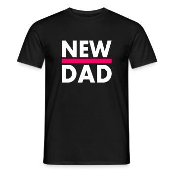 New dad - Men's T-Shirt - black - Front - AI Model Male 178 light (178cm)