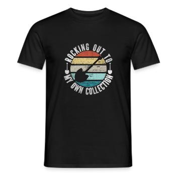Collectionneur de roches Géologie Géologue lapidaire Minéral - T-shirt homme - noir - Devant - AI Model Male 178 light (178cm)