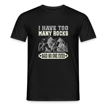 Collectionneur de roches Géologie Géologue lapidaire Minéral - T-shirt homme - noir - Devant - AI Model Male 178 light (178cm)