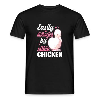 Silkie Huhn Lustige Farm Tierliebhaber - Männer T-Shirt - Schwarz - Vorne - AI Model Male 178 light (178cm)