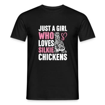 Silkie Huhn Lustige Farm Tierliebhaber - Männer T-Shirt - Schwarz - Vorne - AI Model Male 178 light (178cm)