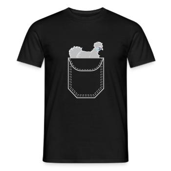 Silkie Huhn Lustige Farm Tierliebhaber - Männer T-Shirt - Schwarz - Vorne - AI Model Male 178 light (178cm)