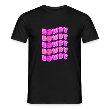 Groovy Howdy Rodeo Pays de l’Ouest Sud - T-shirt homme - noir - Devant - AI Model Male 178 light (178cm)