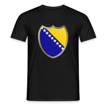 Bosnie (Bosnien_Wappen) - T-shirt homme - noir - Devant - AI Model Male 178 light (178cm)