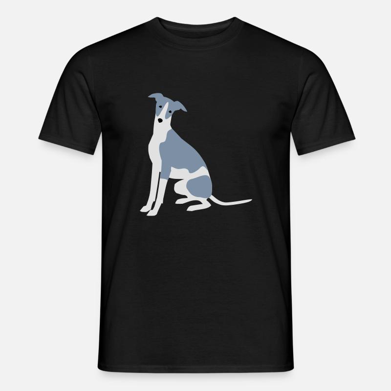 Whippet - Männer T-Shirt - Schwarz