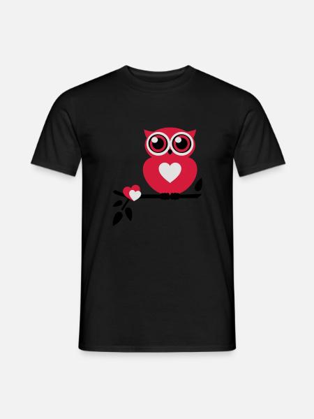 Owl Love - Men's T-Shirt - black
