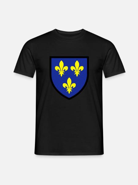 Blason Ile de France (T) - T-shirt homme - noir