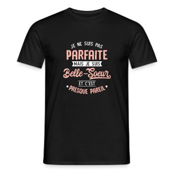 Pas parfaite belle-soeur - T-shirt homme - noir - Devant - AI Model Male 178 light (178cm)