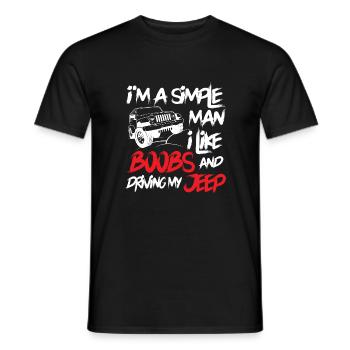 Je suis un homme simple jeep - T-shirt homme - noir - Devant - AI Model Male 178 light (178cm)
