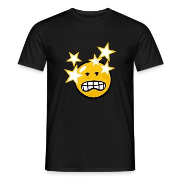 Smiley Hangover - T-shirt homme - noir - Devant - AI Model Male 178 light (178cm)