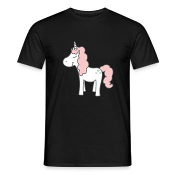 Licorne douce - T-shirt homme - noir - Devant - AI Model Male 178 light (178cm)