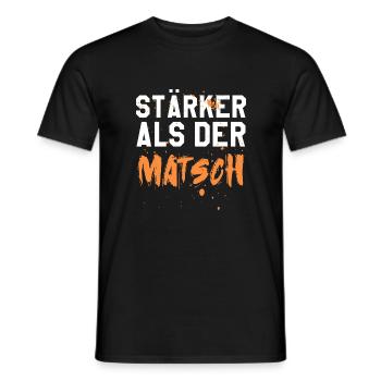 Stärker als der Matsch - Männer T-Shirt - Schwarz - Vorne - AI Model Male 178 light (178cm)