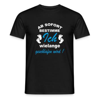 Baby Sprüche Schlafen Babykleidung Geschenk - Männer T-Shirt - Schwarz - Vorne - AI Model Male 178 light (178cm)