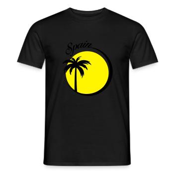spain - T-shirt homme - noir - Devant - AI Model Male 178 light (178cm)