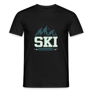 Ski Sports - Men's T-Shirt - black - Front - AI Model Male 178 light (178cm)