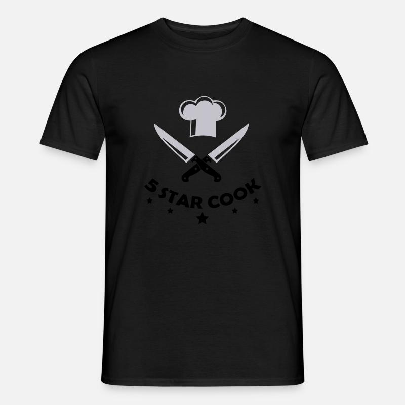 5 Star Cook - Männer T-Shirt - Schwarz