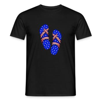 American Slippers - Men's T-Shirt - black - Front - AI Model Male 178 light (178cm)