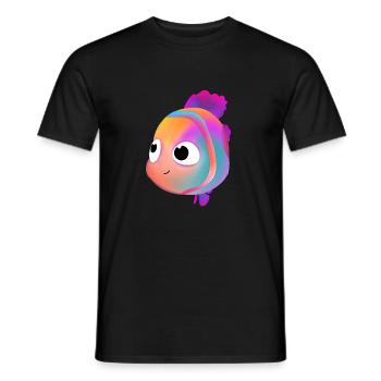 Cute Fish - Men's T-Shirt - black - Front - AI Model Male 178 light (178cm)