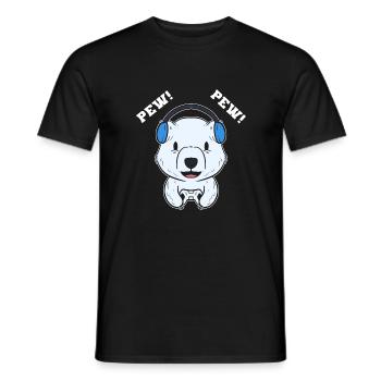 Pew Pew Pew Musikliebhaber Geschenk - Männer T-Shirt - Schwarz - Vorne - AI Model Male 178 light (178cm)