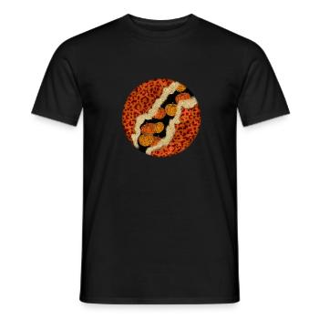 Pumpkin Circle - Men's T-Shirt - black - Front - AI Model Male 178 light (178cm)