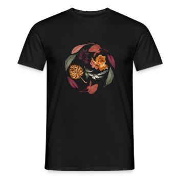 Fall Leaves - Men's T-Shirt - black - Front - AI Model Male 178 light (178cm)