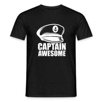 Captain awesome - Männer T-Shirt - Schwarz - Vorne - AI Model Male 178 light (178cm)