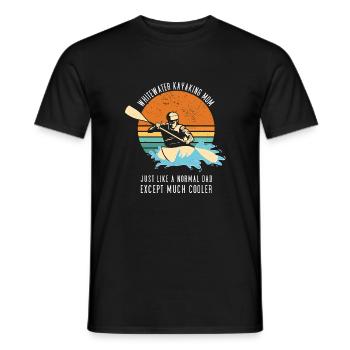 Whitewater Kayaking Mom Like A Normal Mom - Men's T-Shirt - black - Front - AI Model Male 178 light (178cm)