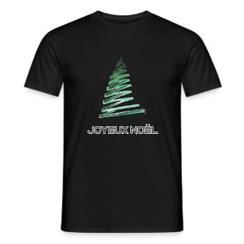Merry Christmas , Frohe Weihnachte , Joyeux Noel - Men's T-Shirt - black - Front - AI Model Male 178 light (178cm)