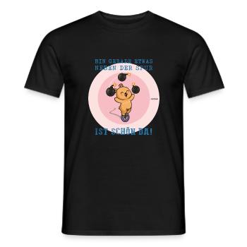 Nebenderspur rose - Männer T-Shirt - Schwarz - Vorne - AI Model Male 178 light (178cm)