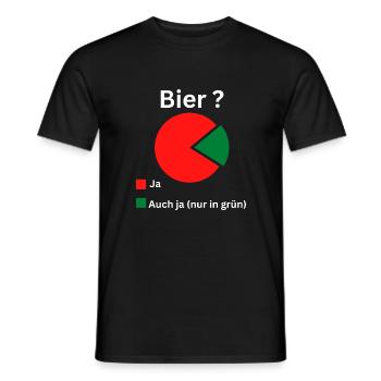 Bier? Diagramm lustig Party Festival - Männer T-Shirt - Schwarz - Vorne - AI Model Male 178 light (178cm)