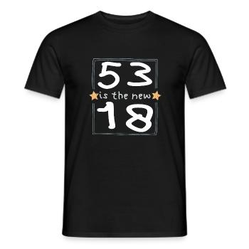 53 est la nouvelle police 18 pour enfants - T-shirt homme - noir - Devant - AI Model Male 178 light (178cm)