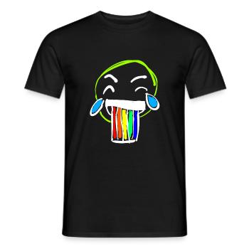 Smile rainbow - T-shirt homme - noir - Devant - AI Model Male 178 light (178cm)