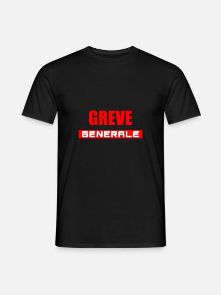 Grève générale - T-shirt homme - noir