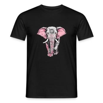 Hako l éléphant - T-shirt homme - noir - Devant - AI Model Male 178 light (178cm)