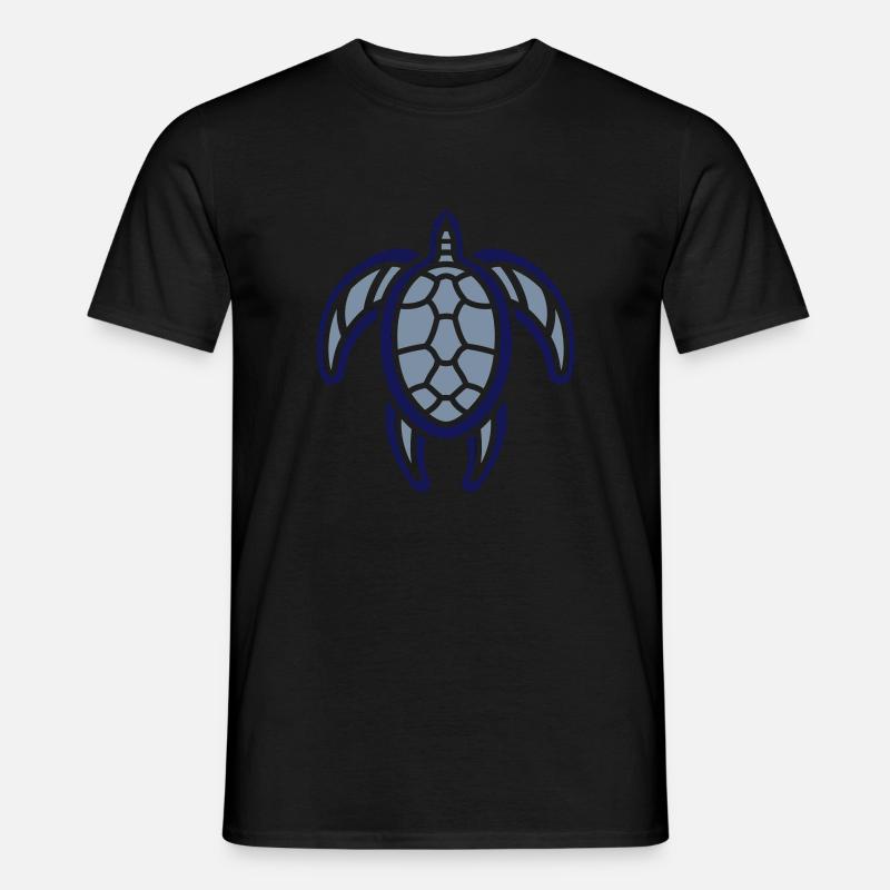 wee turtle - Männer T-Shirt - Schwarz