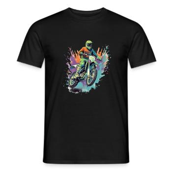 Motorcycle cross Fabio - Men's T-Shirt - black - Front - AI Model Male 178 light (178cm)