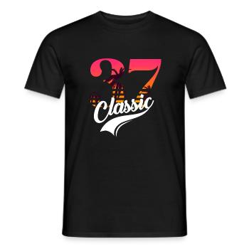 Vintage 1937-37e anniversaire - T-shirt homme - noir - Devant - AI Model Male 178 light (178cm)