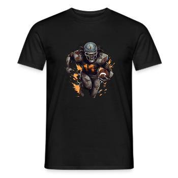 American Football Player Monster Shirt Gruselig - Männer T-Shirt - Schwarz - Vorne - AI Model Male 178 light (178cm)
