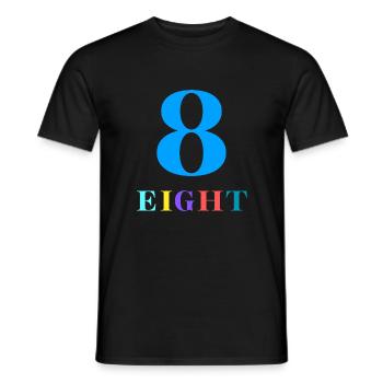 Acht-8-jähriges Jubiläum - Männer T-Shirt - Schwarz - Vorne - AI Model Male 178 light (178cm)