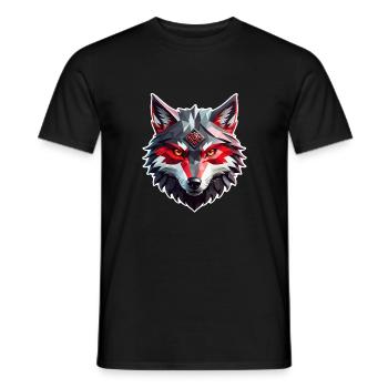 Wolf Tattoo - Men's T-Shirt - black - Front - AI Model Male 178 light (178cm)
