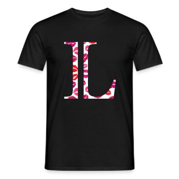 Buchstabe l Küsse - Männer T-Shirt - Schwarz - Vorne - AI Model Male 178 light (178cm)