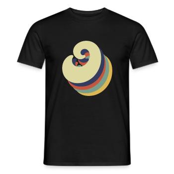 Buchstabe o retro - Männer T-Shirt - Schwarz - Vorne - AI Model Male 178 light (178cm)