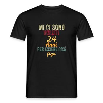 It Took Me 24 Years to Be So Cool - Men's T-Shirt - black - Front - AI Model Male 178 light (178cm)