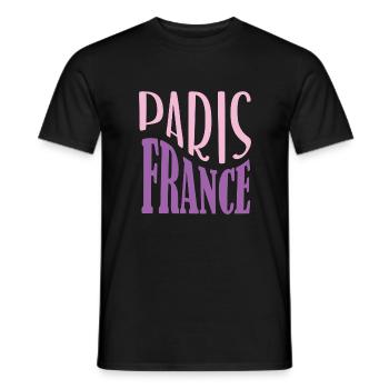 Paris France - Männer T-Shirt - Schwarz - Vorne - AI Model Male 178 light (178cm)